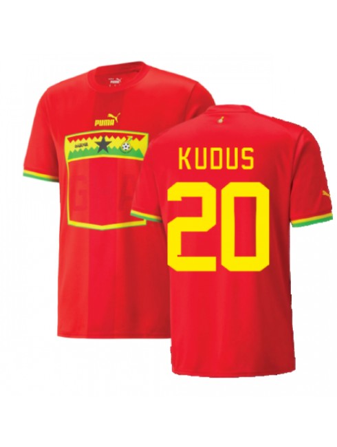 Ghana Mohammed Kudus #20 Replika Borta Kläder VM 2022 Kortärmad